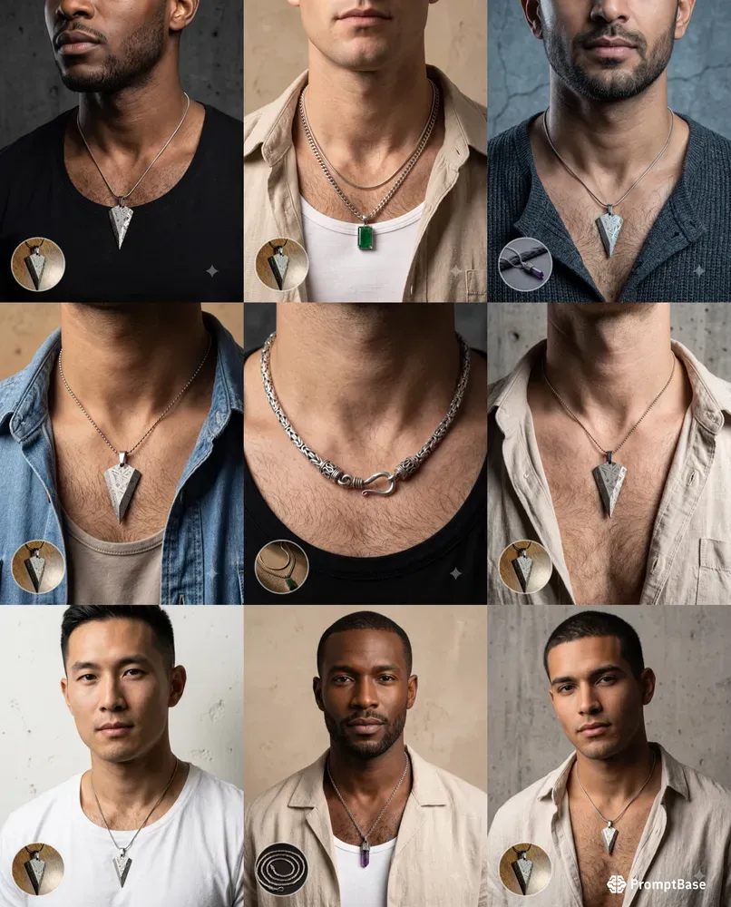 Pendant Chains On Male Models Urban