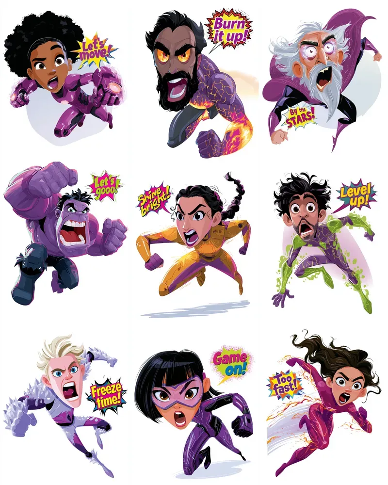 Comic Superhero Hype Portraits