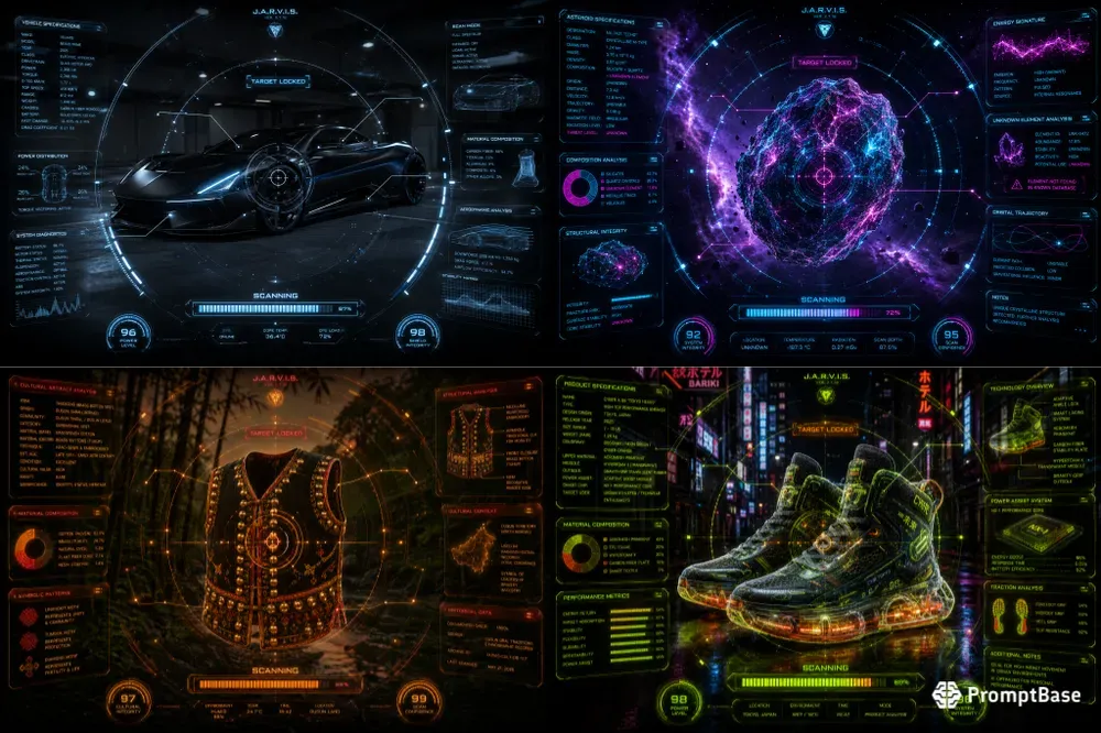 Ironman Jarvis Tech Hud Scan Overlays