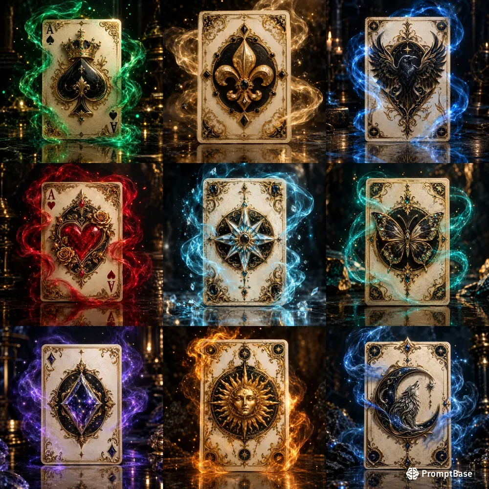 Mystical Luxury Playing Card Art