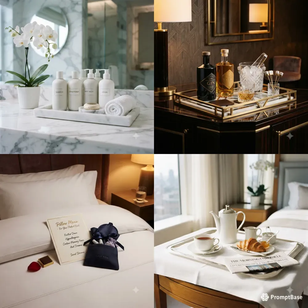 Luxury Hotel Room Amenity Scene Builders