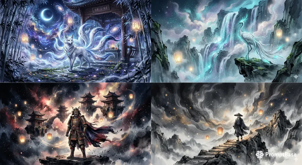 Ultradetailed Celestial Brush Artworks