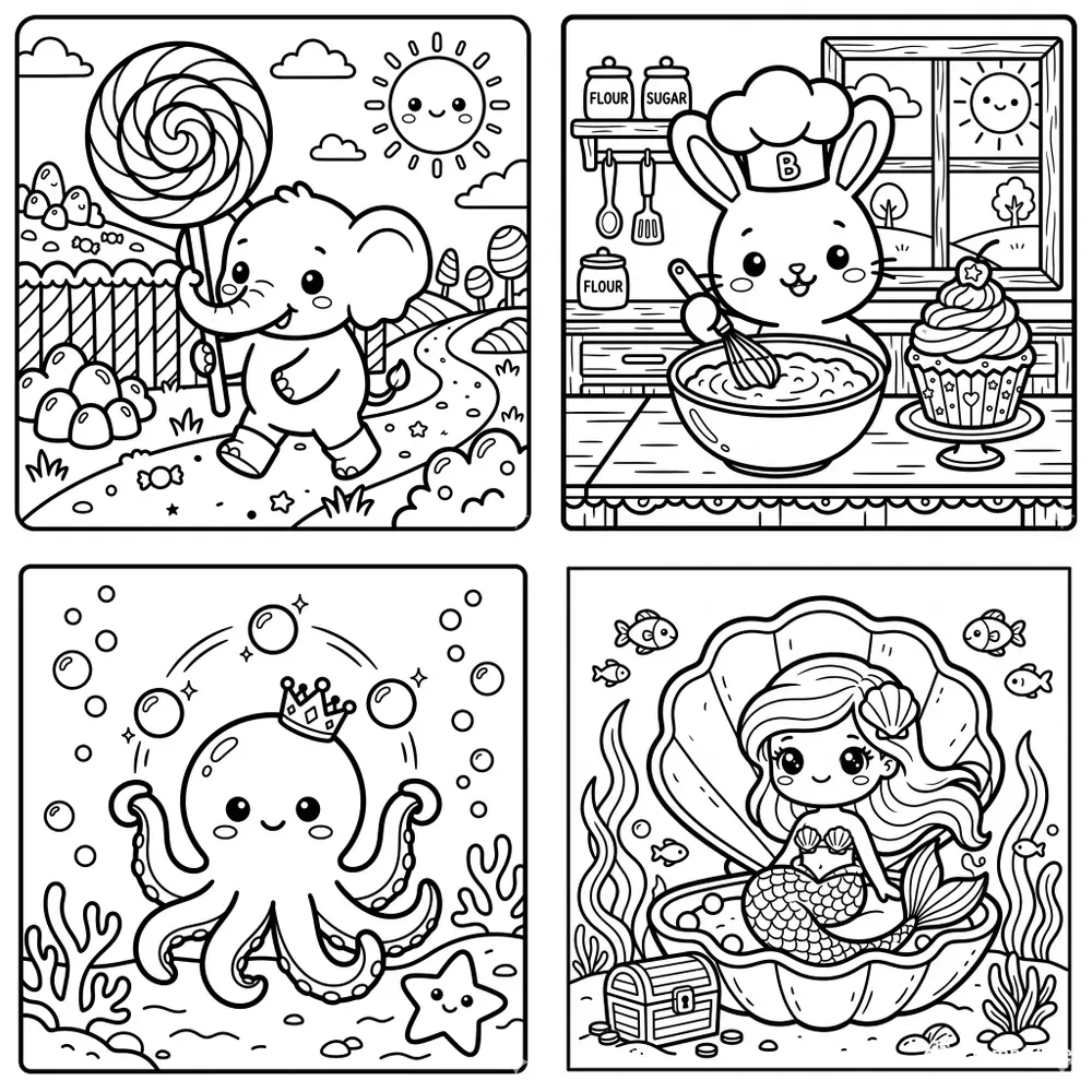 Kawaii Chibi Coloring Pages