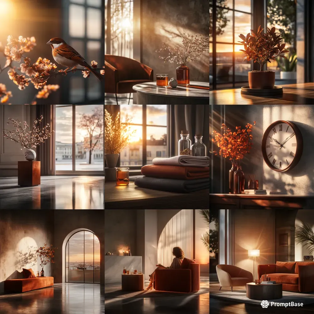 Elegant Sunset Interior Photography
