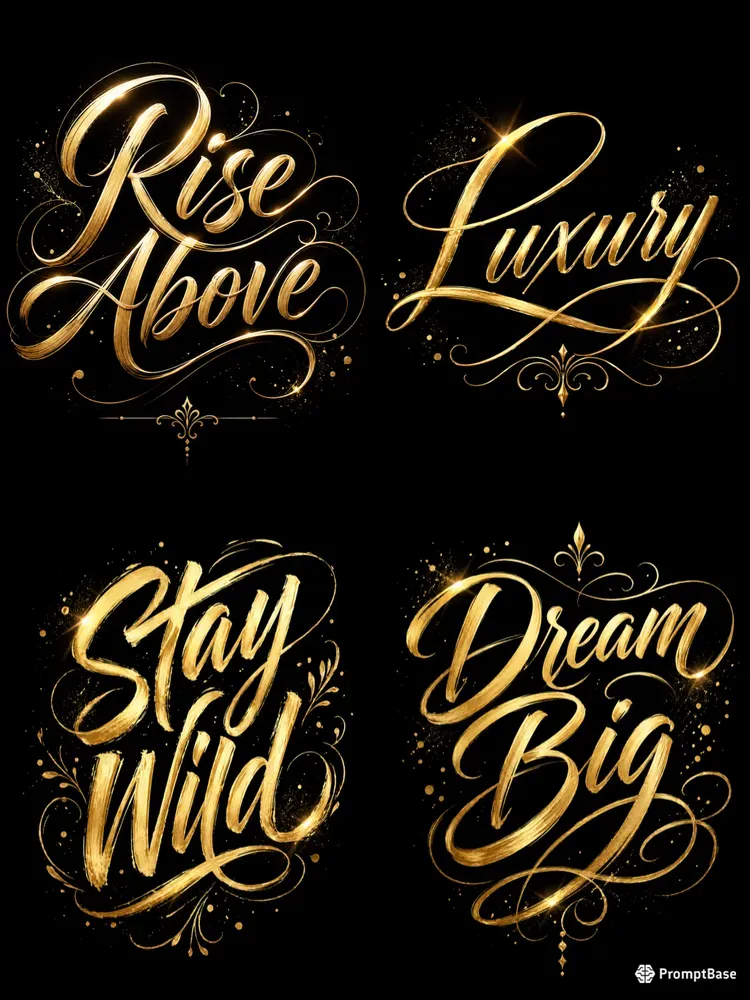 Luxury Calligraphy Text Designs