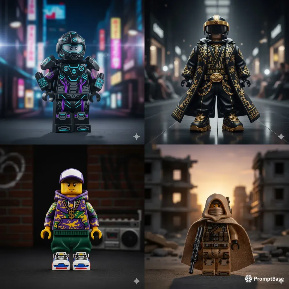 Lego Streetwear Minifigure Studio Shots