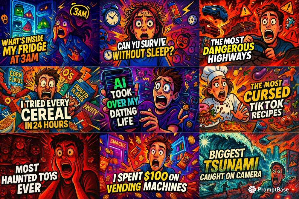 Chaotic Vibrant Youtube Thumbnails