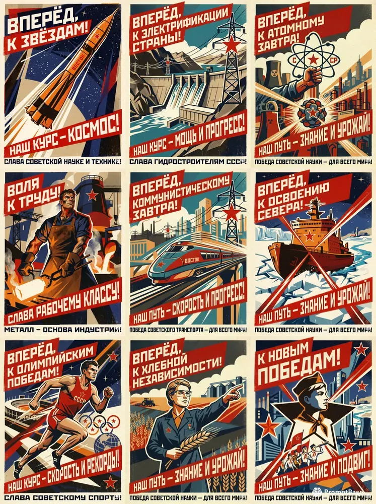 Vintage Soviet Poster Series