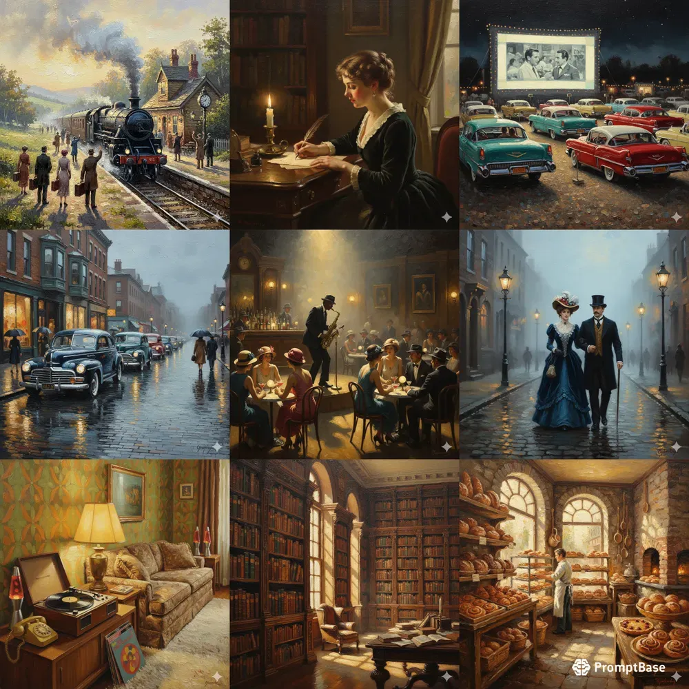 Vintage Masterpiece Oil Paintings