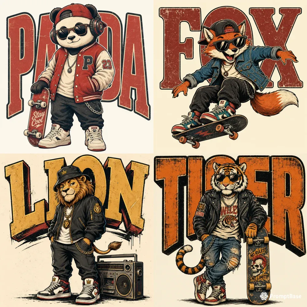 Retro Animal Streetwear