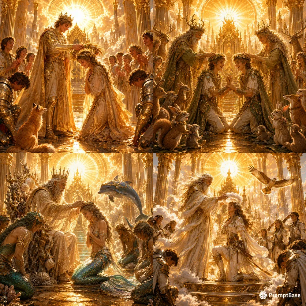 Golden Coronation Thrones