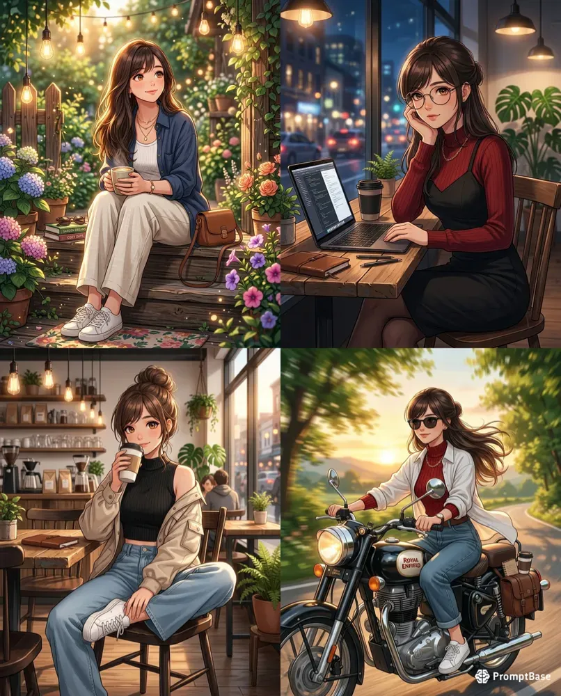 Cozy Coffee Aesthetic Anime Girls