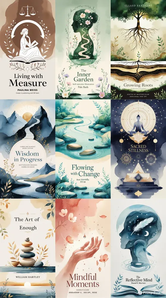 Book Cover Minimalist Watercolor Designs