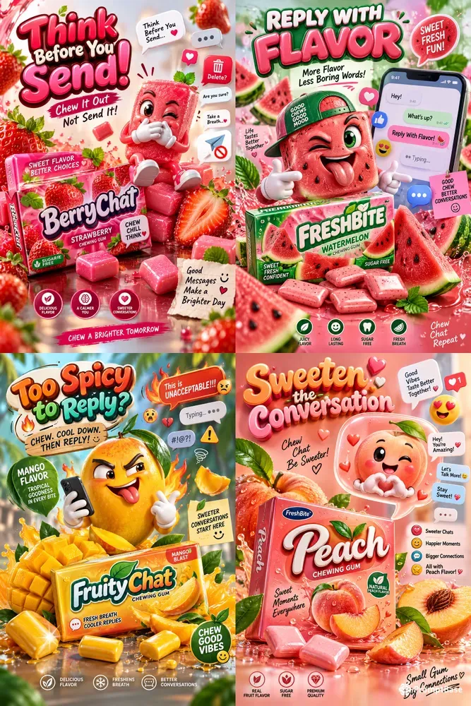 Juicy Fruit Chat Gum Ads