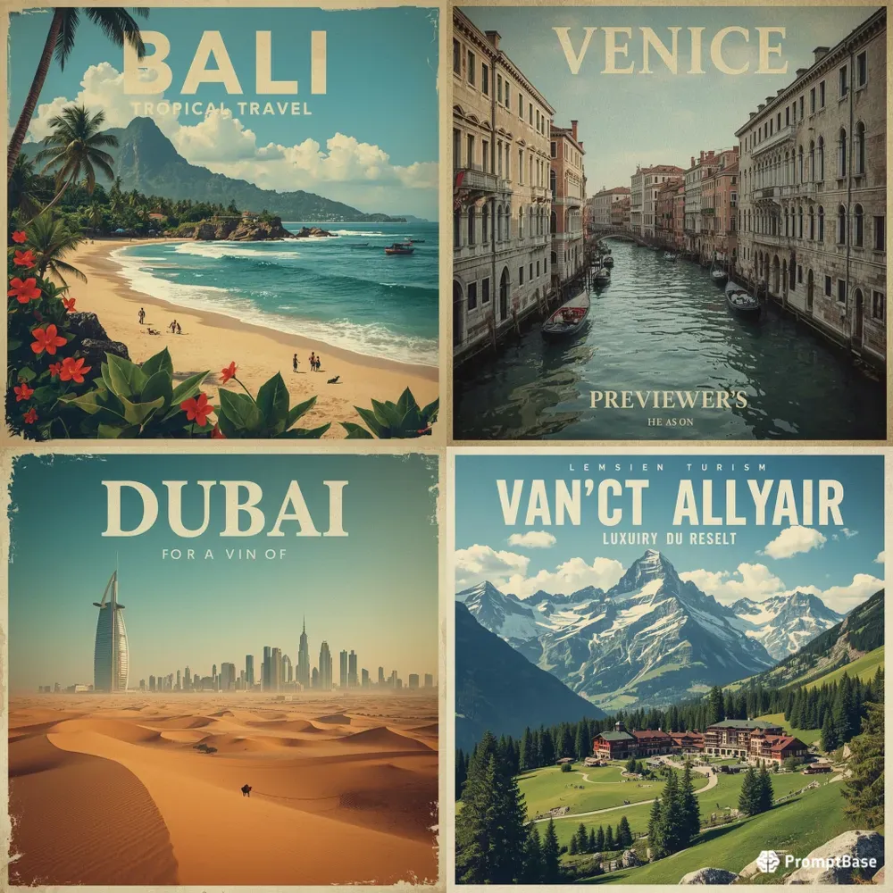 Luxury Vintage Travel Posters