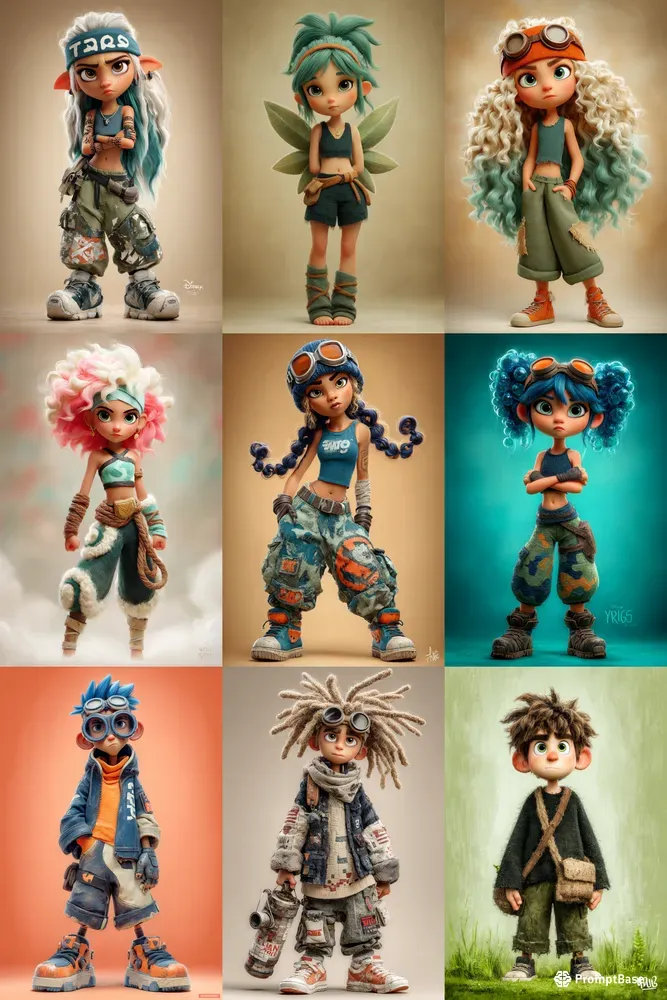 Bold Youthful Heroes In Stylized Worlds