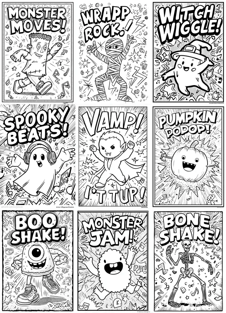 Halloween Monster Coloring Pages