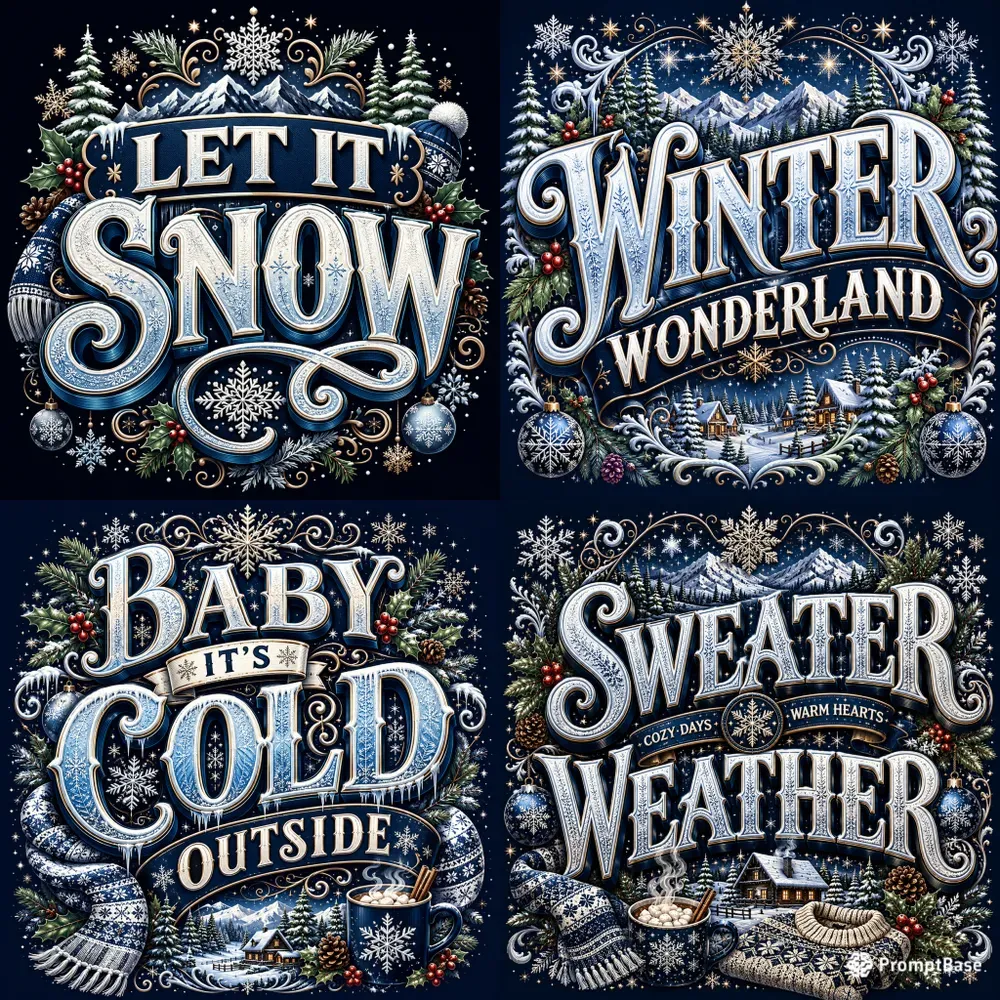 Winter Typography Design Generator