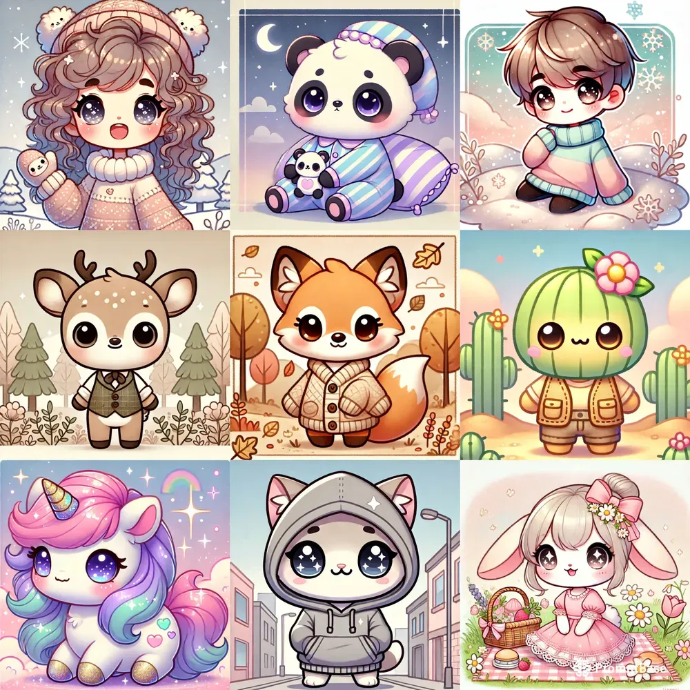 Kawaii Cartoon Illustrations