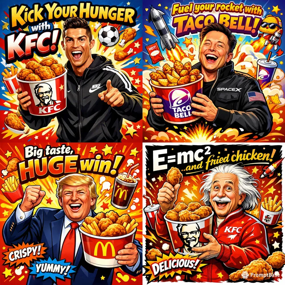 Iconic Faces Tasty Promotions