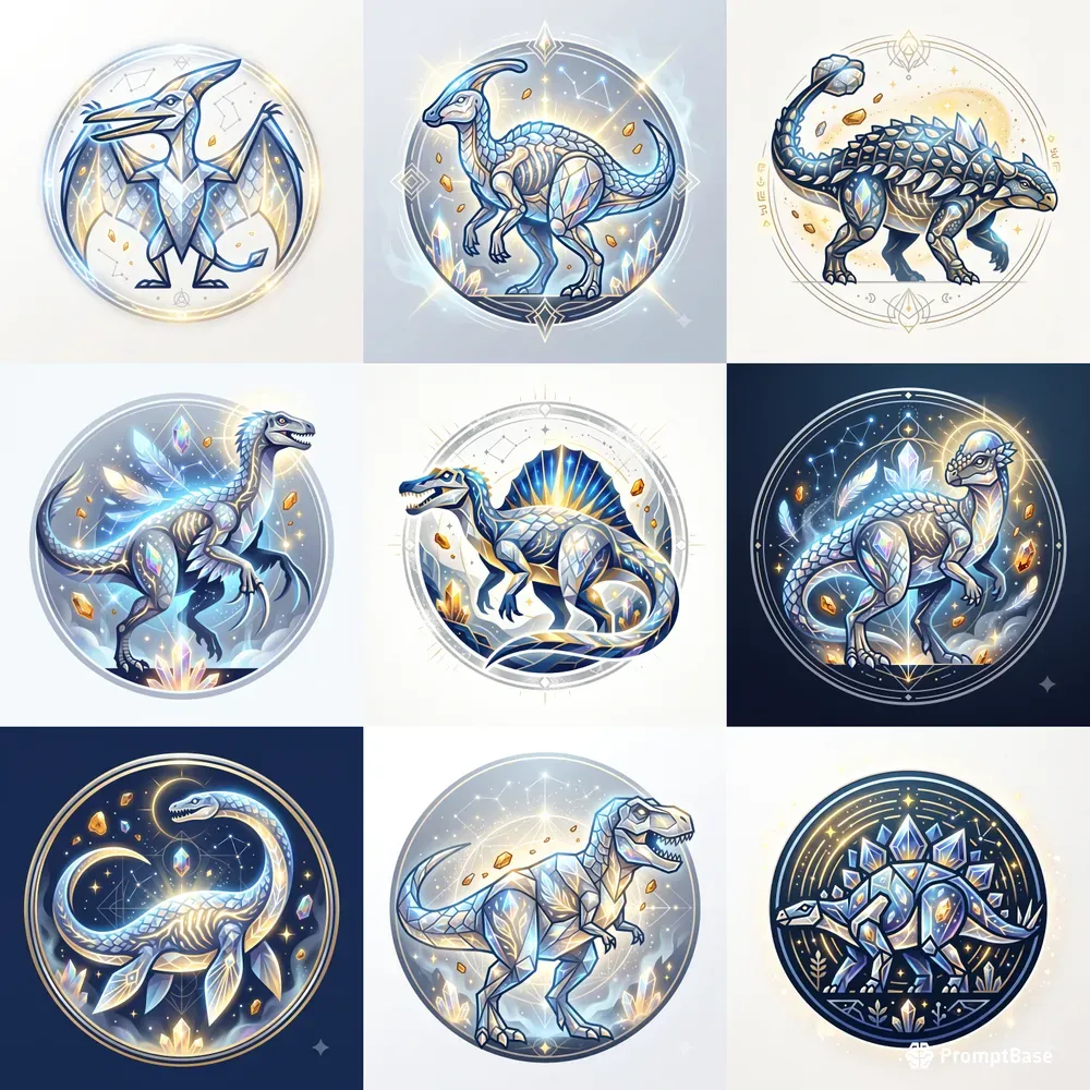 Glowing Dinosaur Emblems