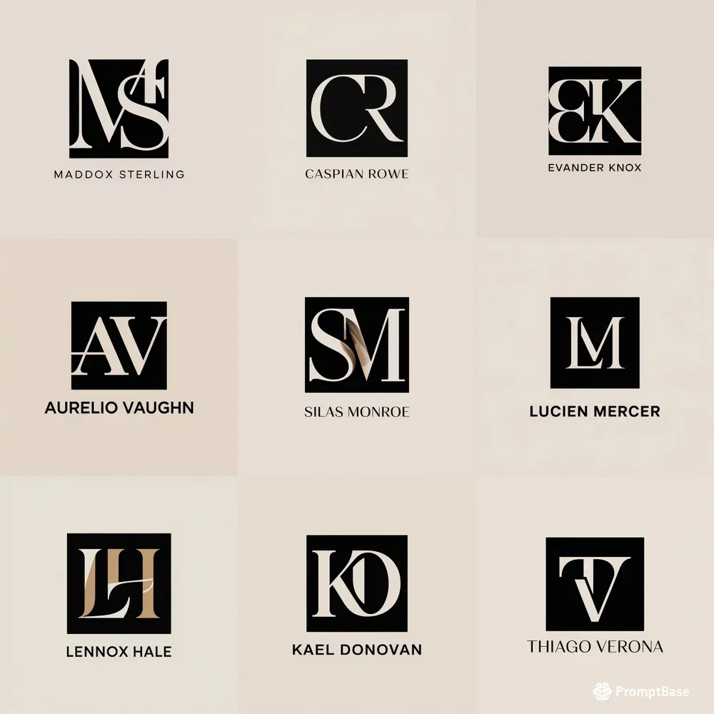 Modern Monogram Identity Kits
