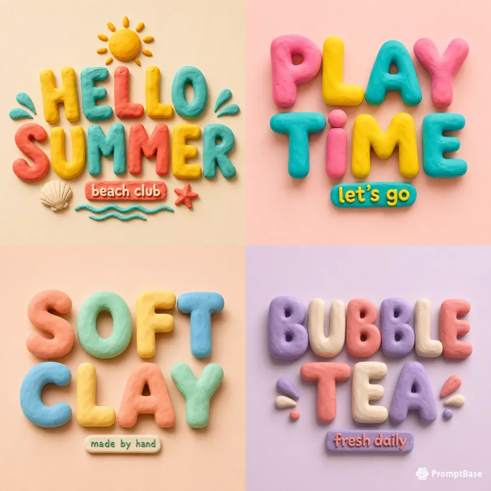 Clay Stopmotion Text Posters