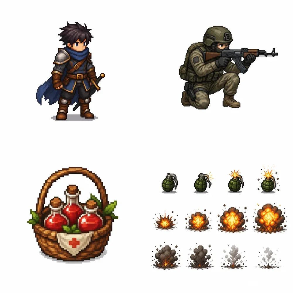 Gameready Pixel Art Asset Creation Assistants