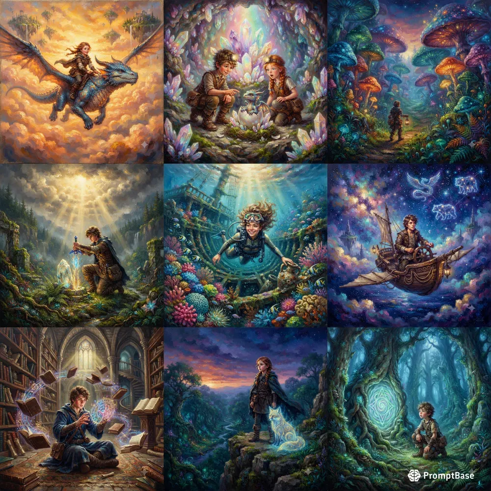 Magical Fantasy Worlds In Oil Paintings
