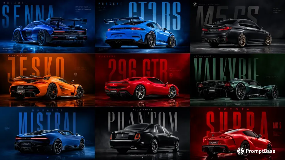 4K Cinematic Luxury Car Poster Generator