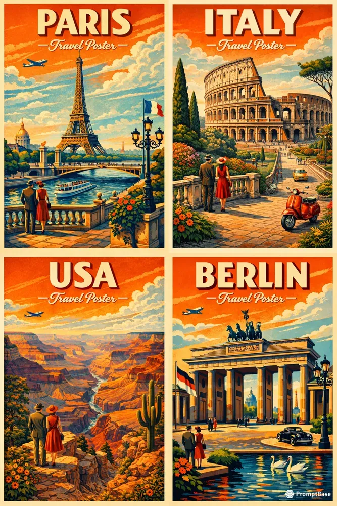 Vintage Travel Poster Generator