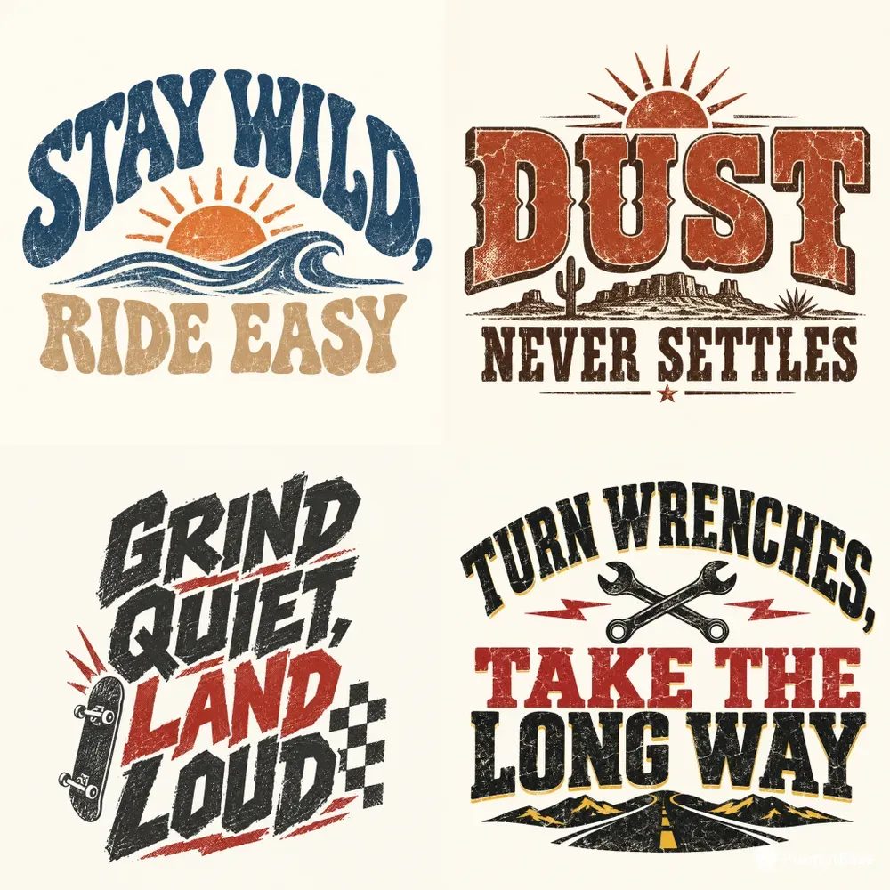 Vintage Typography Tshirt Generator