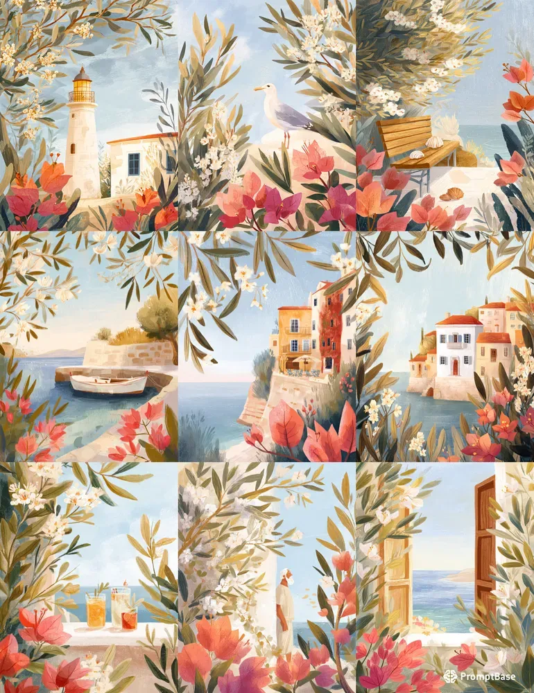 Dreamy Mediterranean Escape Art