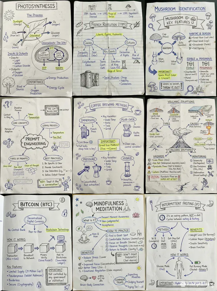 Handdrawn Notes Infographics