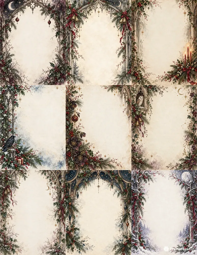 Gothic Christmas Journal Pages