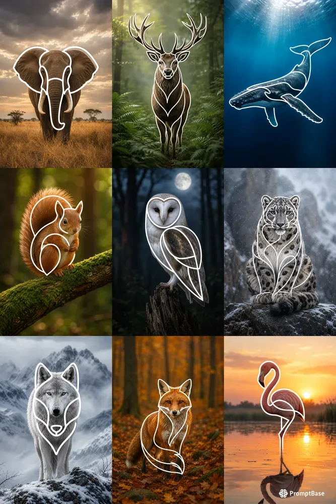 Wildlife Monoline Logo Photos