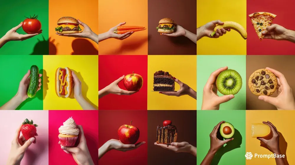 Bold Food Choices Contrast Crave