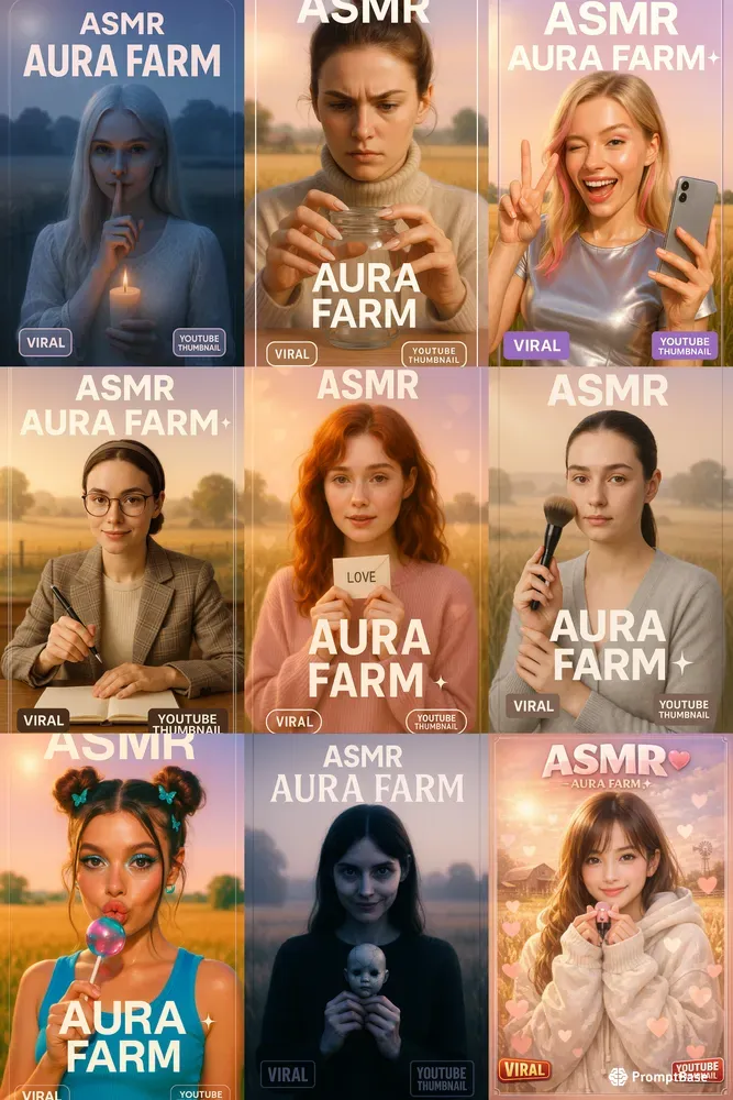ASMR Aura Farm Girls Posters