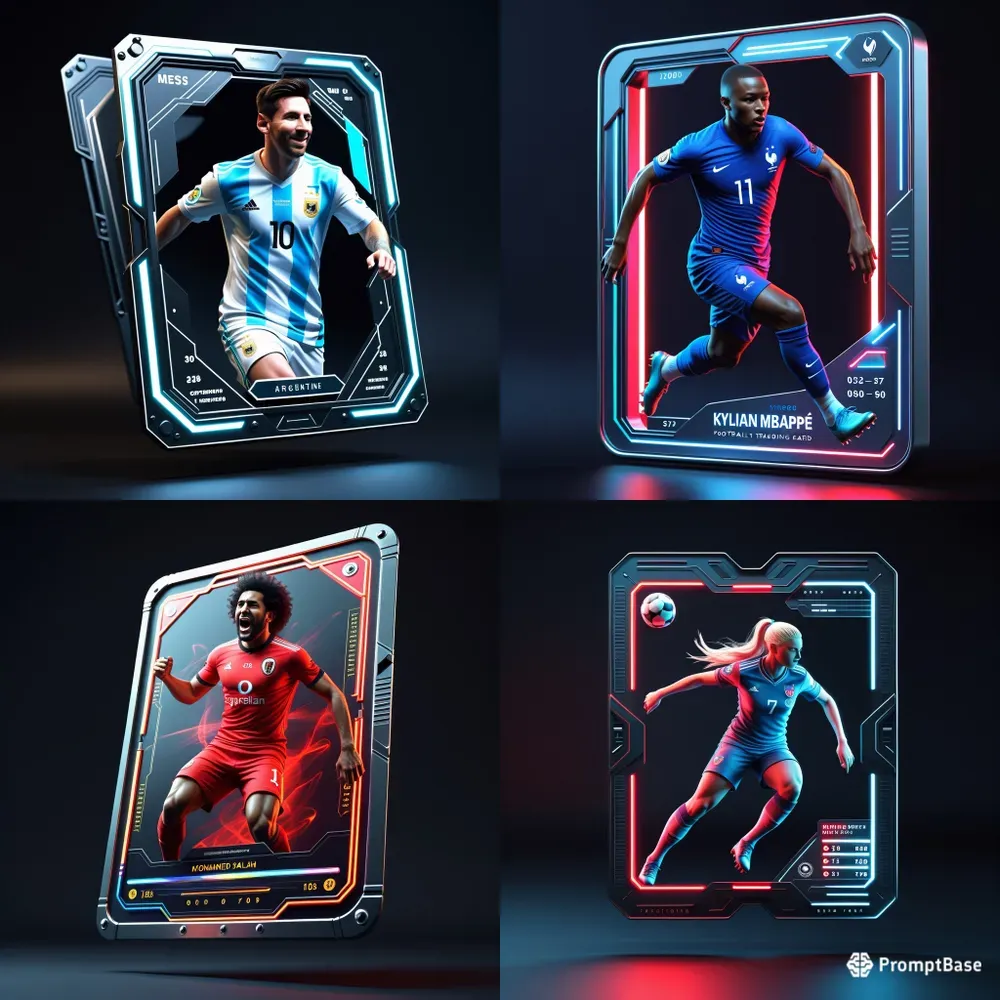 3D Cyberpunk Football Card Generator