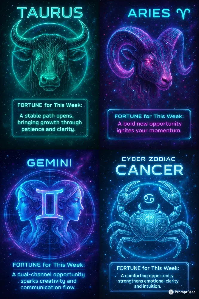 Cyber Zodiac Neons