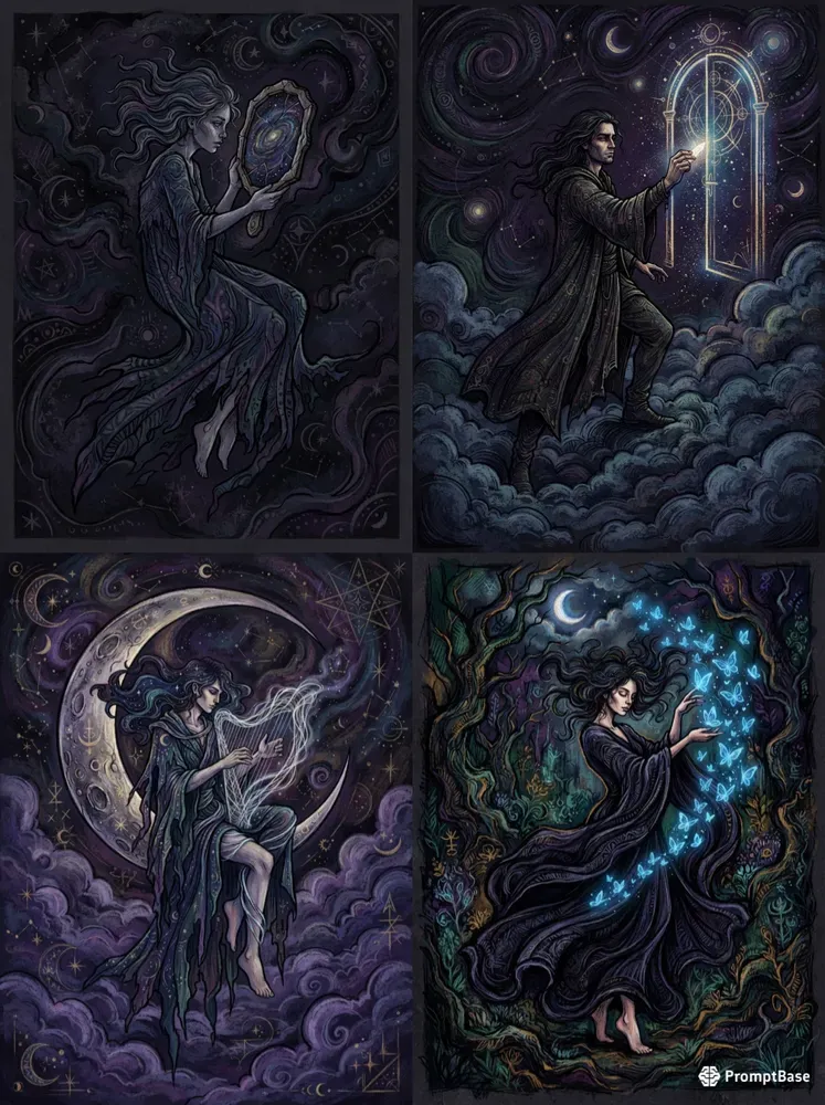 Surrealistic Dark Chalk Art