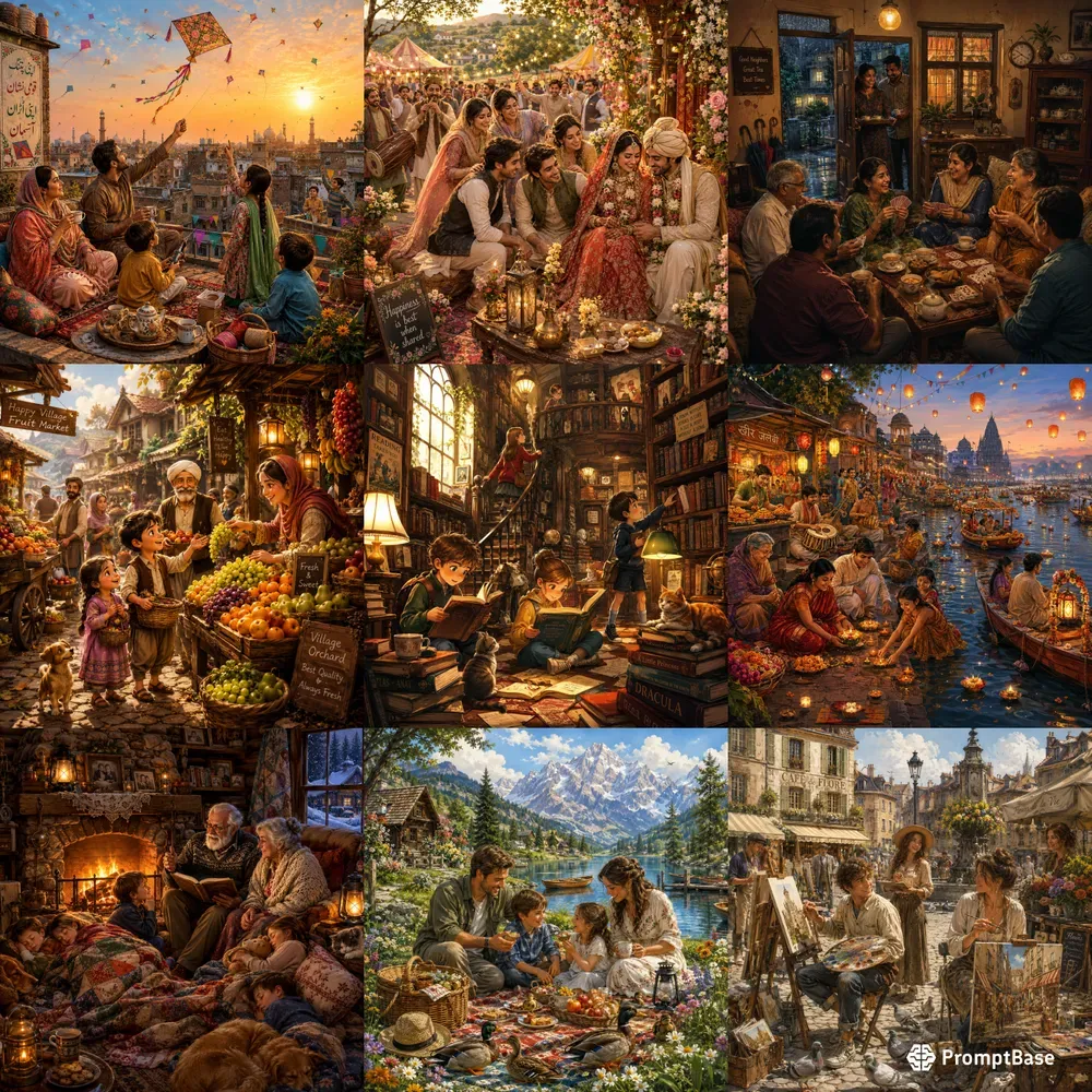 Nostalgic Storybook Scenes