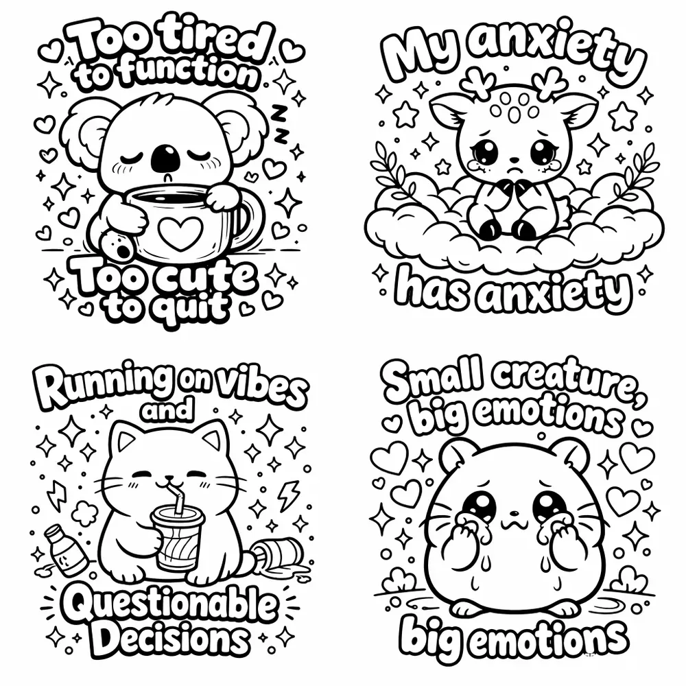 Cute Coloring Book Pages For Adults