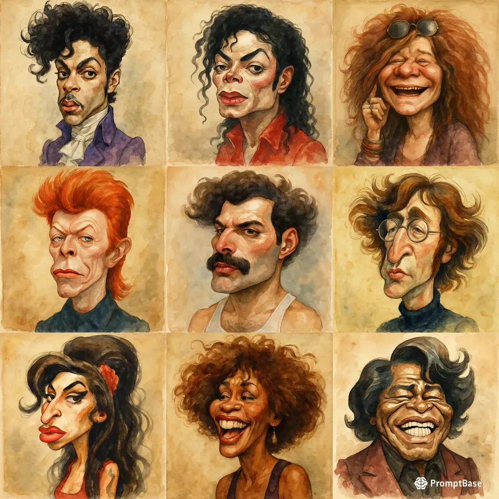 Humorous Exaggeration Portraits