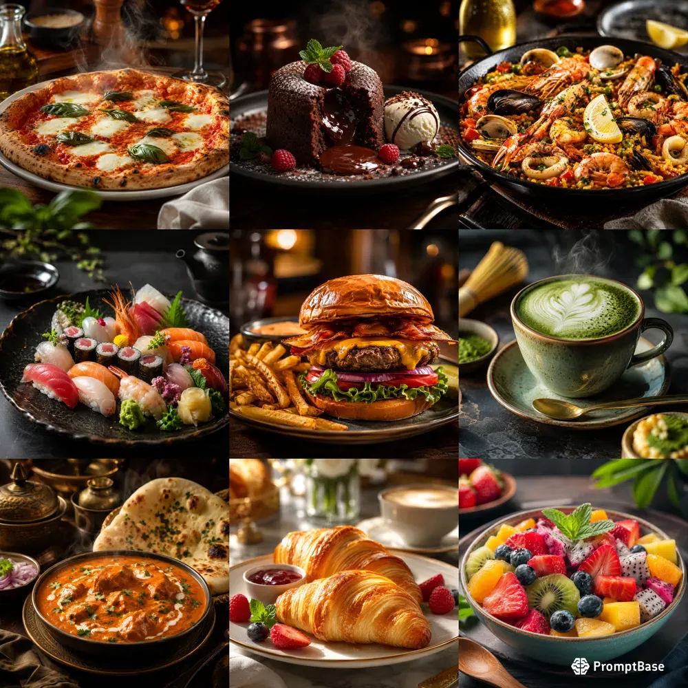 Cinematic Gourmet Food Photography AIs