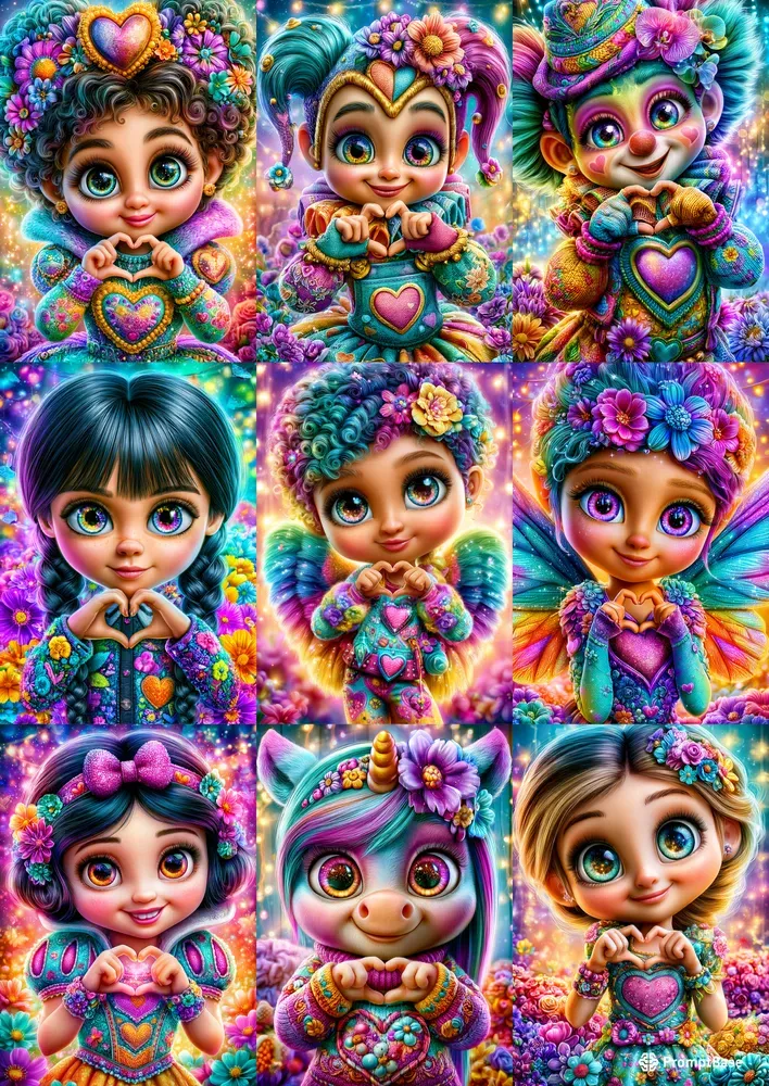 Cute Fairytale Character Poses