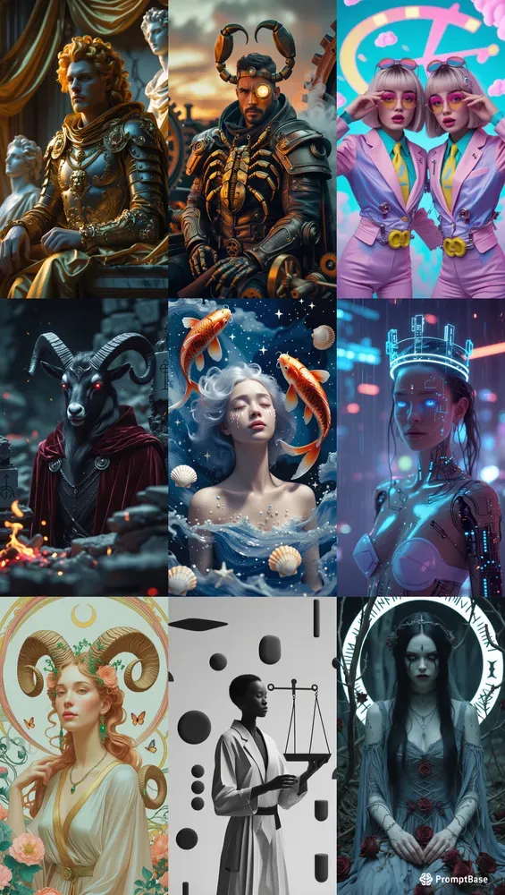 Horoscope Signs In Fantasy Style