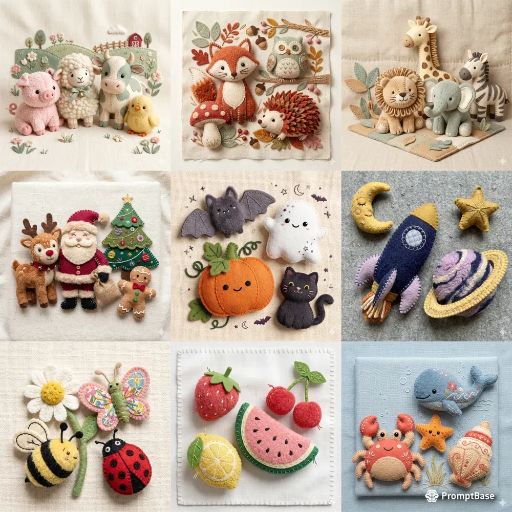 3D Soft Plush Fabric Collage Creators