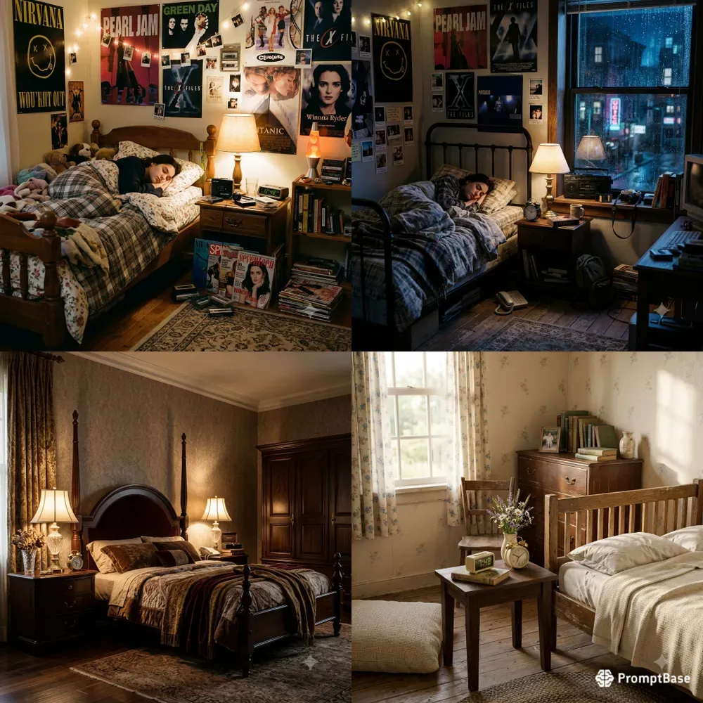 90s Nostalgic Bedroom Movie Scenes