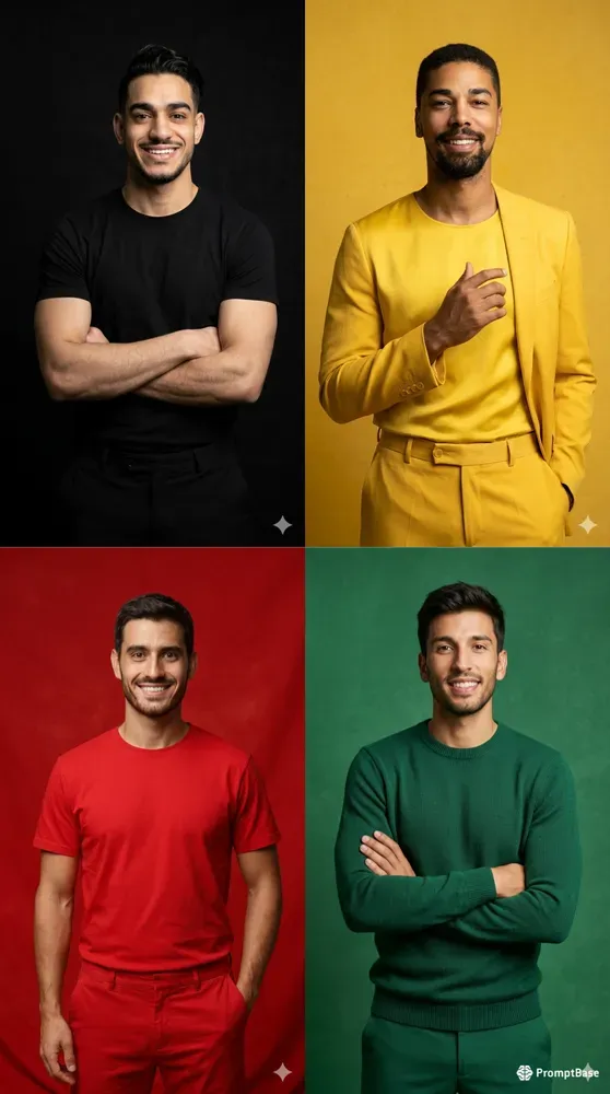 Monochromatic Studio Portrait Photography